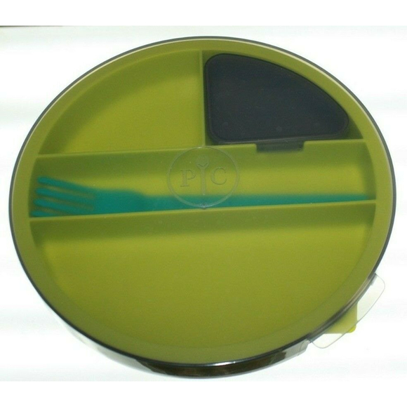 Pampered Chef Salad Cutting Bowl With Lid GUC Green - Picture 2 of 6